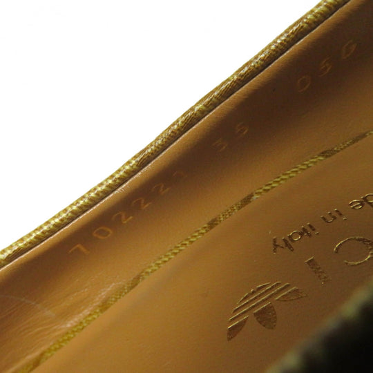 GUCCI pumps 702221 Main: GG Crystal Brown Women 35 Used Authentic