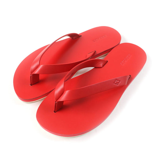 HERMES Sandals Main: Leather Red SUMMER Women 37 Used Authentic