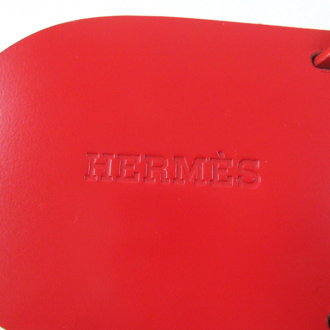 HERMES Sandals Main: Leather Red SUMMER Women 37 Used Authentic