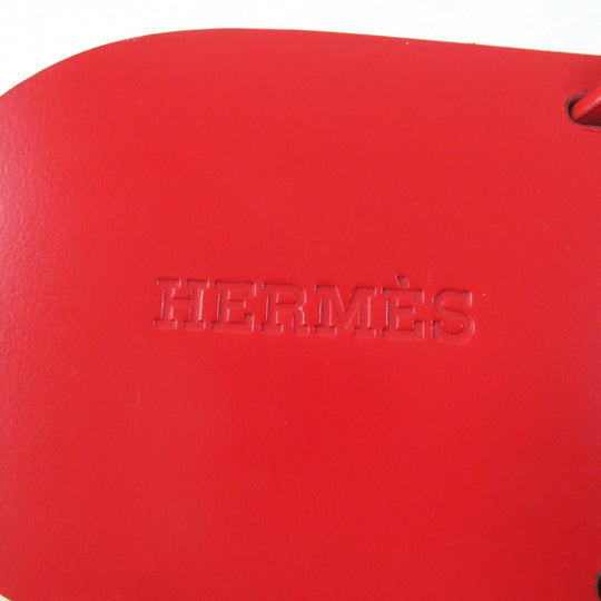 HERMES Sandals Main: Leather Red SUMMER Women 37 Used Authentic