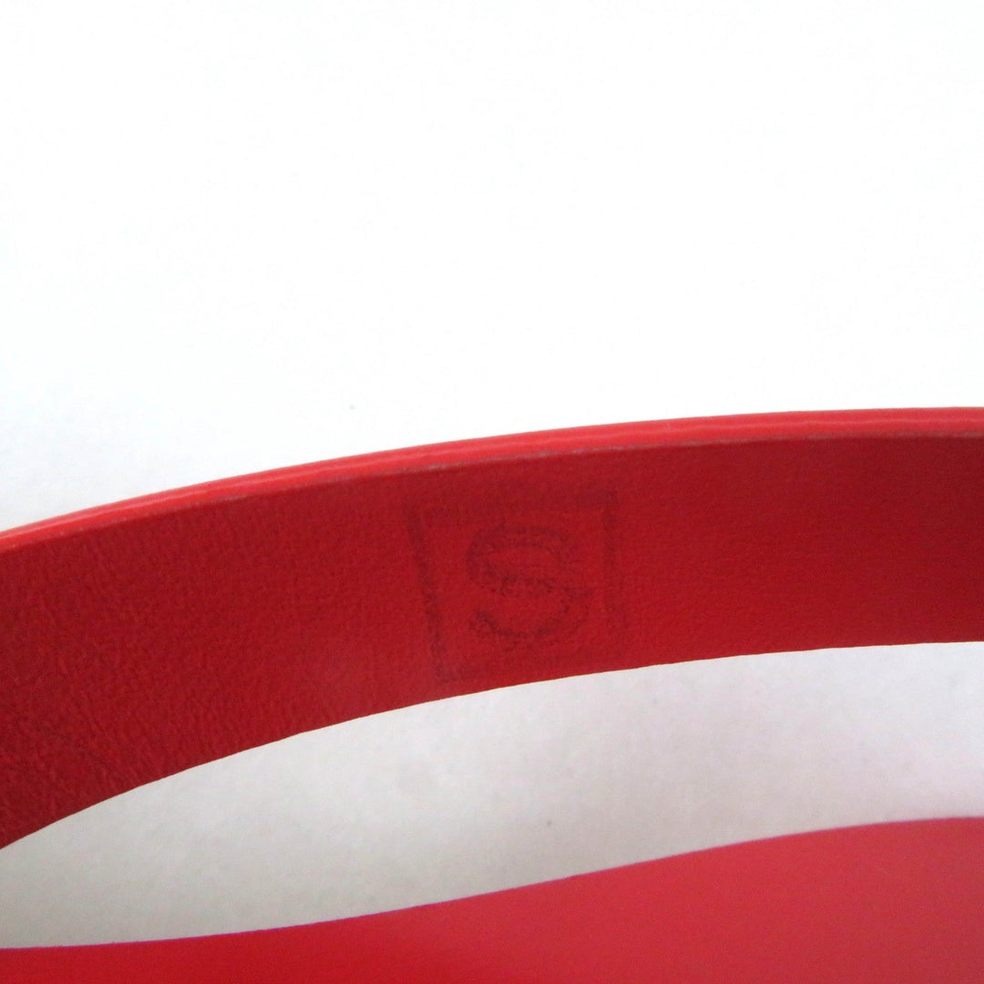 HERMES Sandals Main: Leather Red SUMMER Women 37 Used Authentic