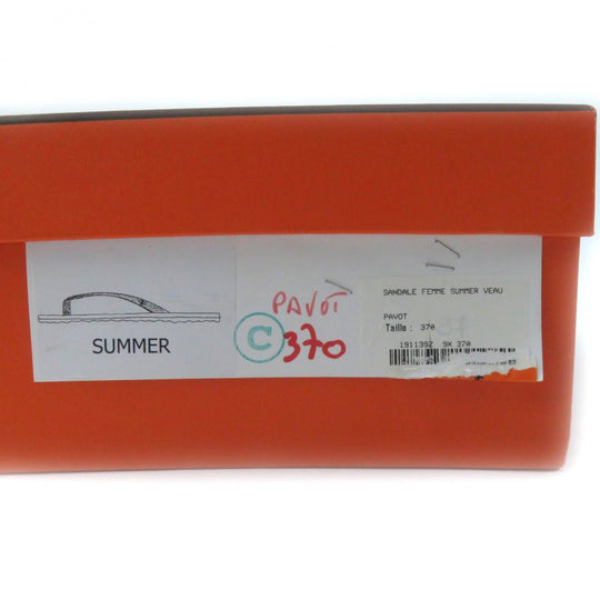 HERMES Sandals Main: Leather Red SUMMER Women 37 Used Authentic