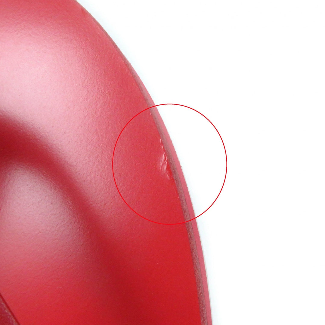 HERMES Sandals Main: Leather Red SUMMER Women 37 Used Authentic