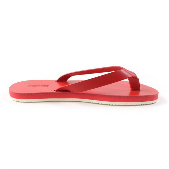 HERMES Sandals Main: Leather Red SUMMER Women 37 Used Authentic