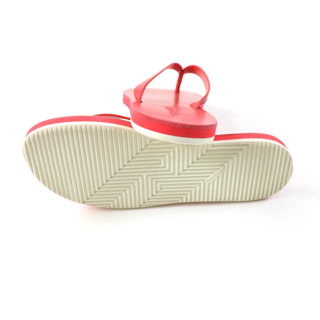 HERMES Sandals Main: Leather Red SUMMER Women 37 Used Authentic