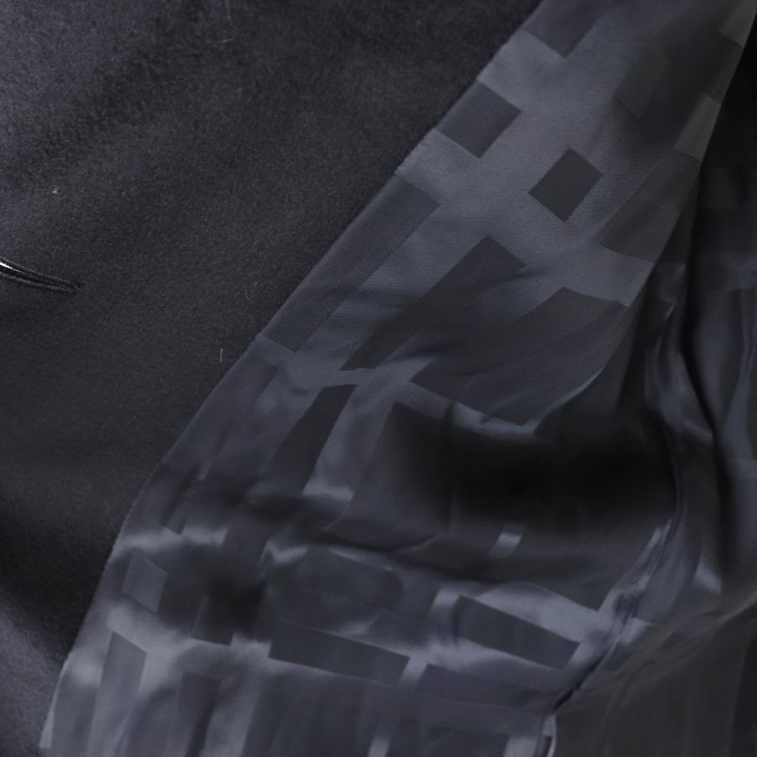 BURBERRY LONDON coat FN344-925-09 Outer: 87% wool, Outer: 13% cashmere, Part: leather, Lining: cupra, Fur: fox black Women 38 Used Authentic