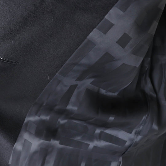 BURBERRY LONDON coat FN344-925-09 Outer: 87% wool, Outer: 13% cashmere, Part: leather, Lining: cupra, Fur: fox black Women 38 Used Authentic