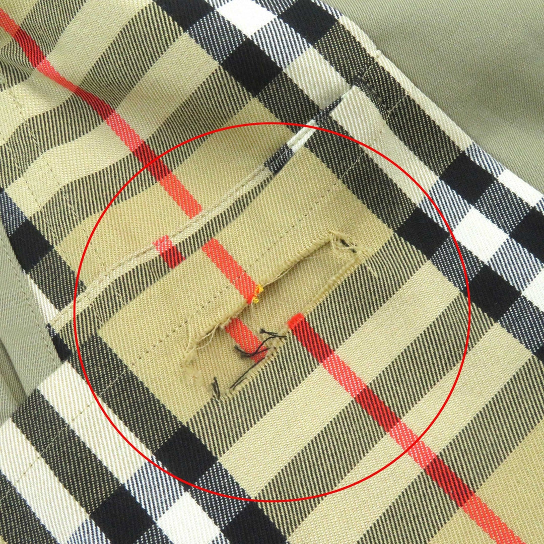 BURBERRY LONDON Stainless collar coat Outer: 100% cotton, Lining: cotton, Sleeve lining: polyester khaki mens 165-4 Used Authentic