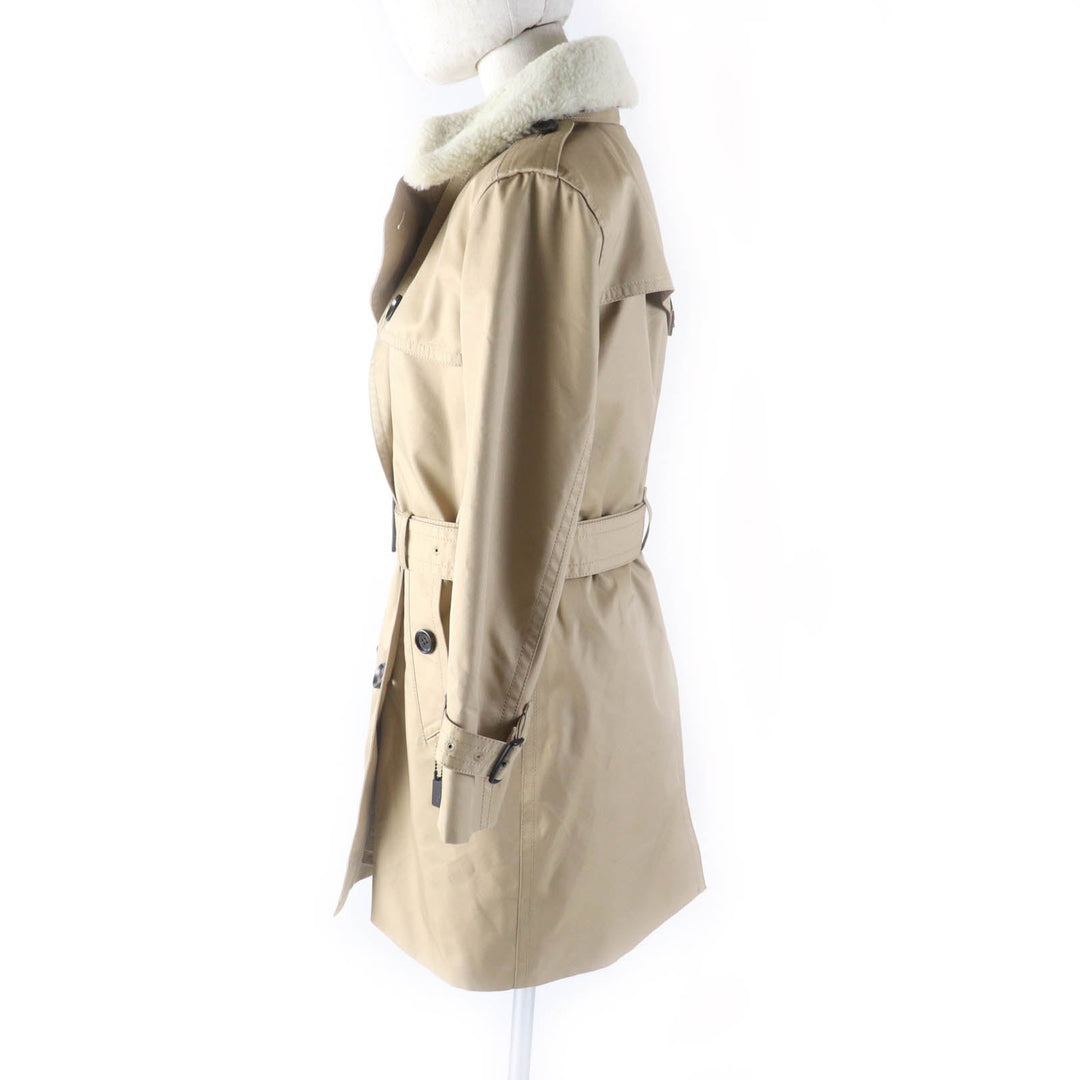 COACH trench coat F76255 Outer: 68% cotton, Outer: 32% polyester, Lining: 100% polyester, Liner: 55% wool, Liner: 23% polyester beige Women XSP Used Authentic