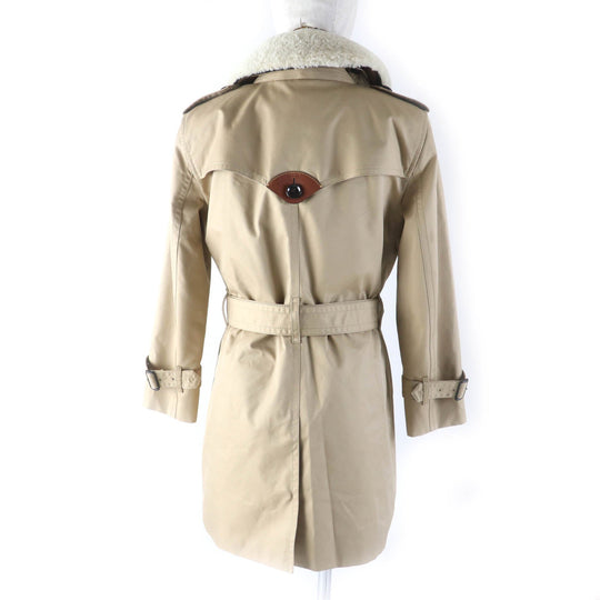 COACH trench coat F76255 Outer: 68% cotton, Outer: 32% polyester, Lining: 100% polyester, Liner: 55% wool, Liner: 23% polyester beige Women XSP Used Authentic