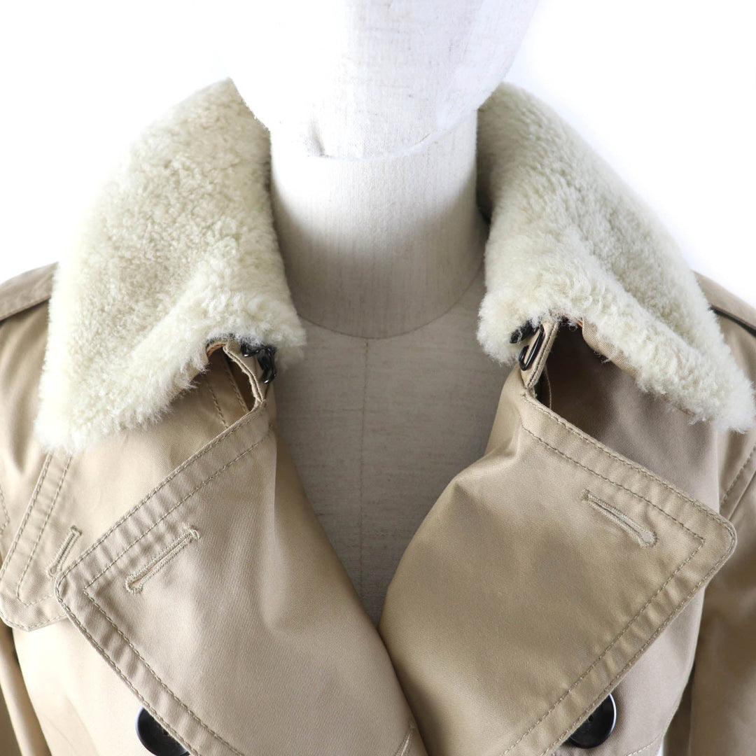 COACH trench coat F76255 Outer: 68% cotton, Outer: 32% polyester, Lining: 100% polyester, Liner: 55% wool, Liner: 23% polyester beige Women XSP Used Authentic