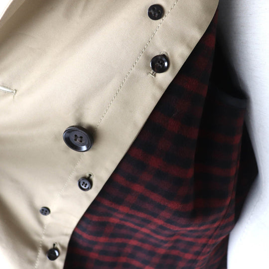 COACH trench coat F76255 Outer: 68% cotton, Outer: 32% polyester, Lining: 100% polyester, Liner: 55% wool, Liner: 23% polyester beige Women XSP Used Authentic