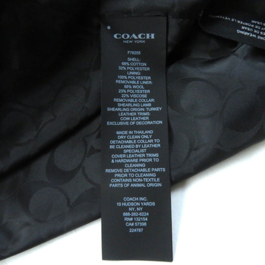 COACH trench coat F76255 Outer: 68% cotton, Outer: 32% polyester, Lining: 100% polyester, Liner: 55% wool, Liner: 23% polyester beige Women XSP Used Authentic