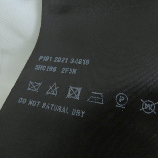 MIUMIU hat 5HC196 Main: 100% cotton, Lining: 57% polyester, Lining: 43% acetate White black Women Used Authentic