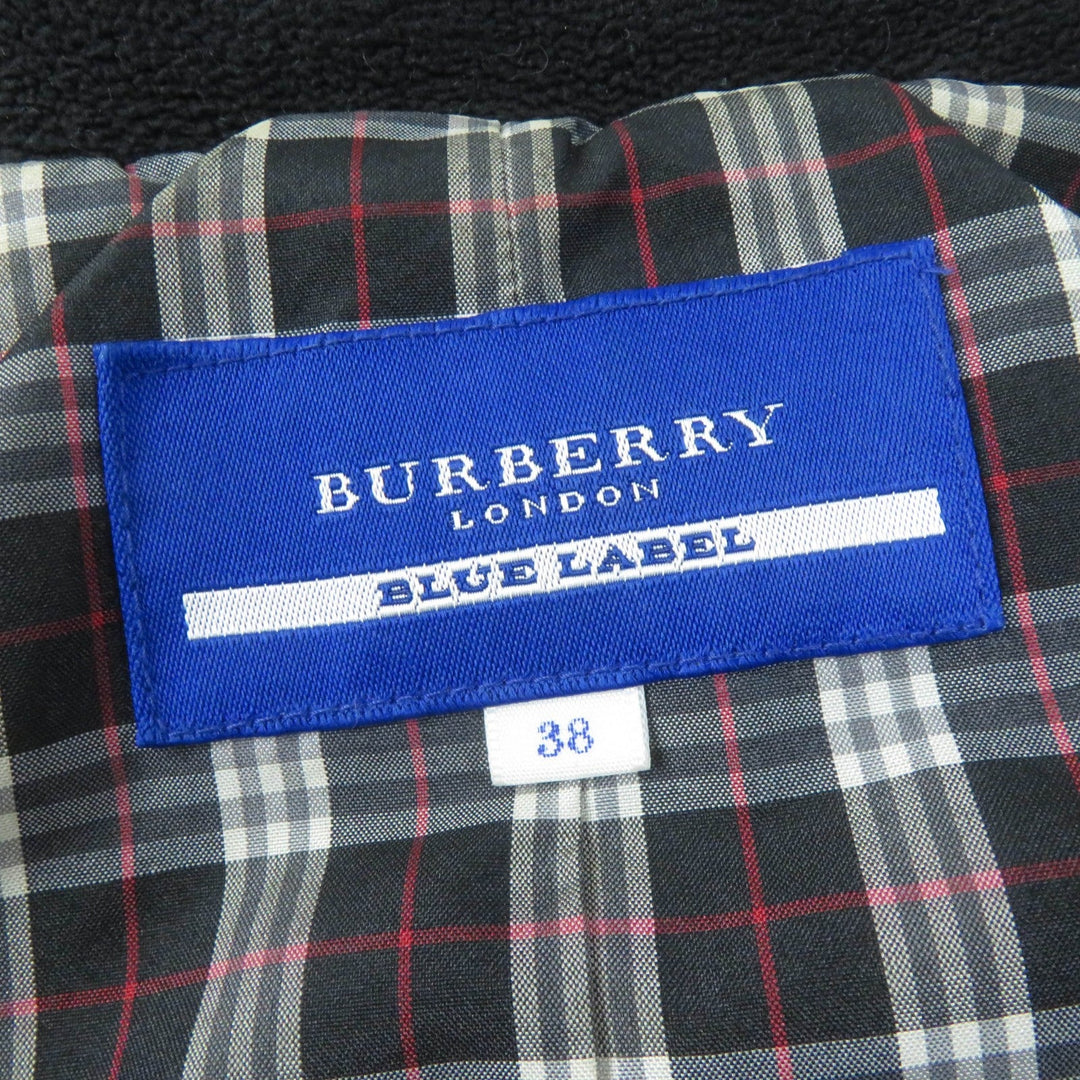 BURBERRY BLUE LABEL Down jacket FCF16-620-09 Main: 100% nylon, Part: 100% polyester, Fur: raccoon, Filling: 90% down, Filling: 10% feather Black type Women 38 Used Authentic