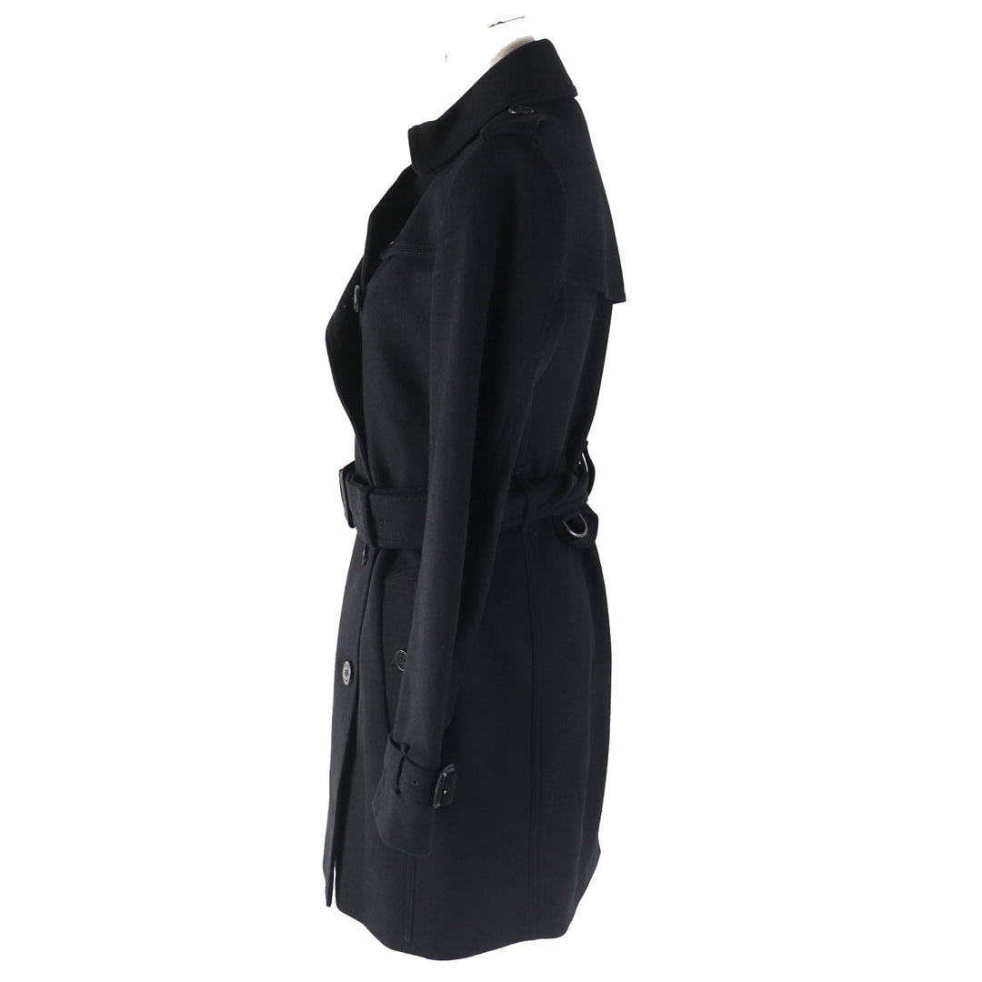 BURBERRY LONDON trench coat 3884842 Outer: 80% wool, Outer: 20% cashmere, Lining: 50% acetate, Lining: 50% viscose (rayon) black Women 38 Used Authentic