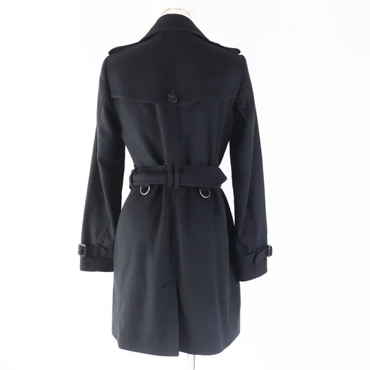 BURBERRY LONDON trench coat 3884842 Outer: 80% wool, Outer: 20% cashmere, Lining: 50% acetate, Lining: 50% viscose (rayon) black Women 38 Used Authentic