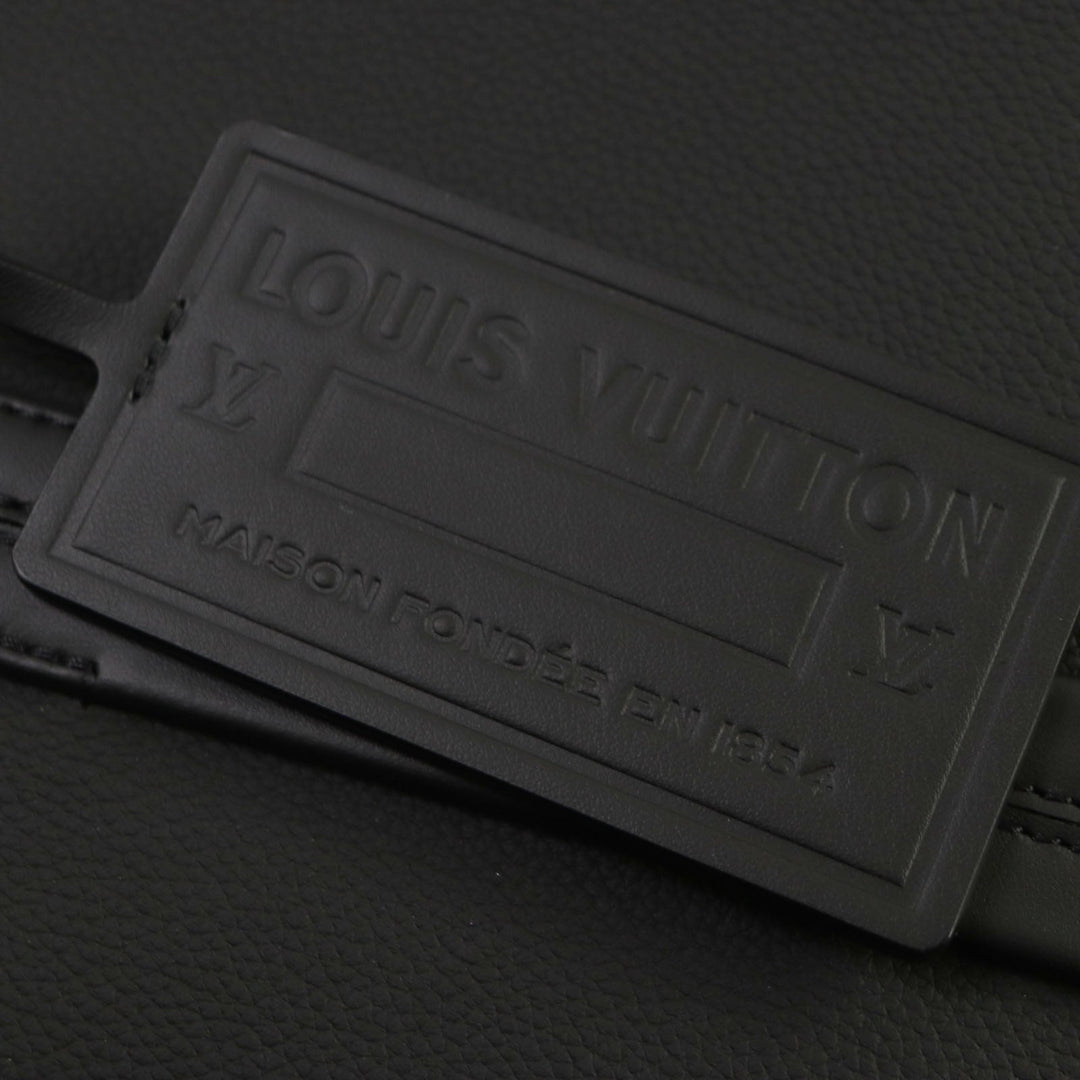 LOUIS VUITTON Tote Bag M57308 Main: Leather black Take Off LV Aerogram mens Used Authentic