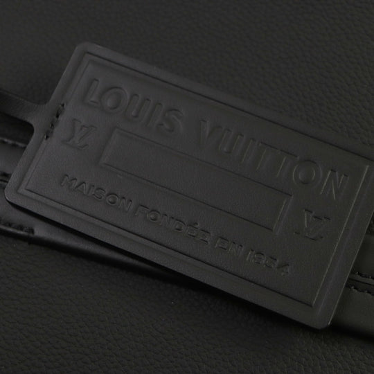 LOUIS VUITTON Tote Bag M57308 Main: Leather black Take Off LV Aerogram mens Used Authentic