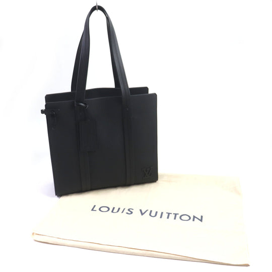 LOUIS VUITTON Tote Bag M57308 Main: Leather black Take Off LV Aerogram mens Used Authentic