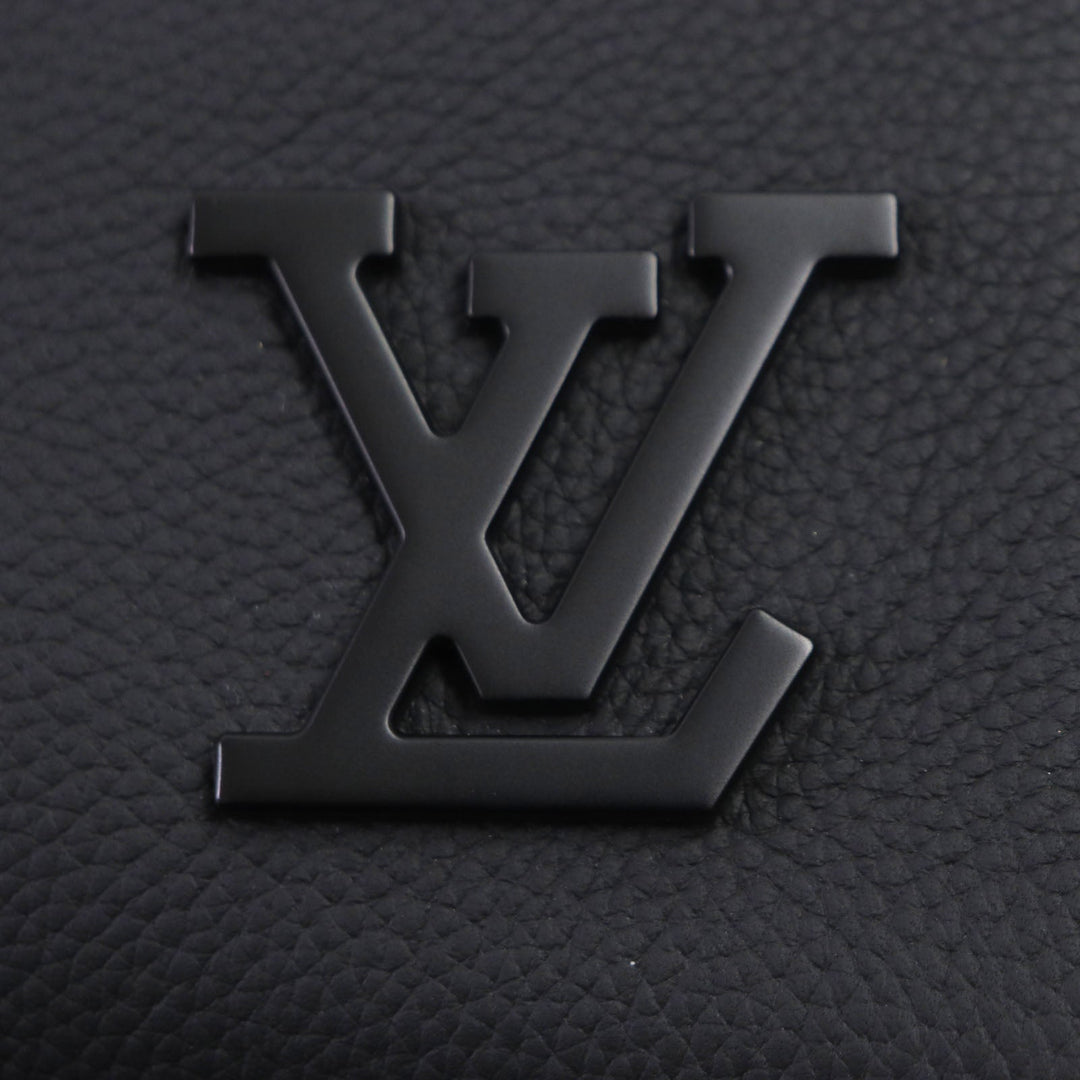 LOUIS VUITTON Tote Bag M57308 Main: Leather black Take Off LV Aerogram mens Used Authentic