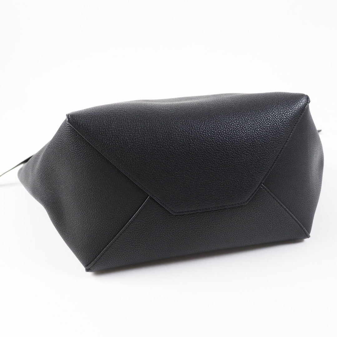 CELINE Tote Bag 18902 Main: Grained calf leather black Kava Phantom Small Women Used Authentic