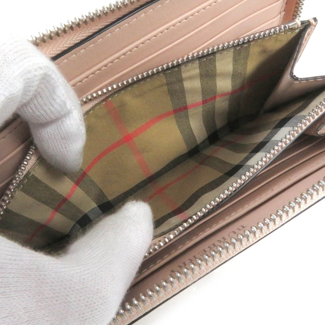 BURBERRY Long Wallet Purse Main: Leather Light pink Women Used Authentic