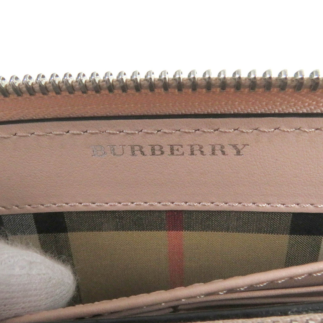 BURBERRY Long Wallet Purse Main: Leather Light pink Women Used Authentic