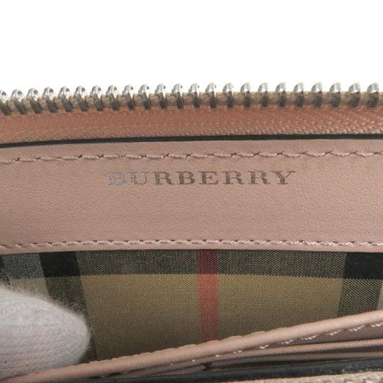 BURBERRY Long Wallet Purse Main: Leather Light pink Women Used Authentic