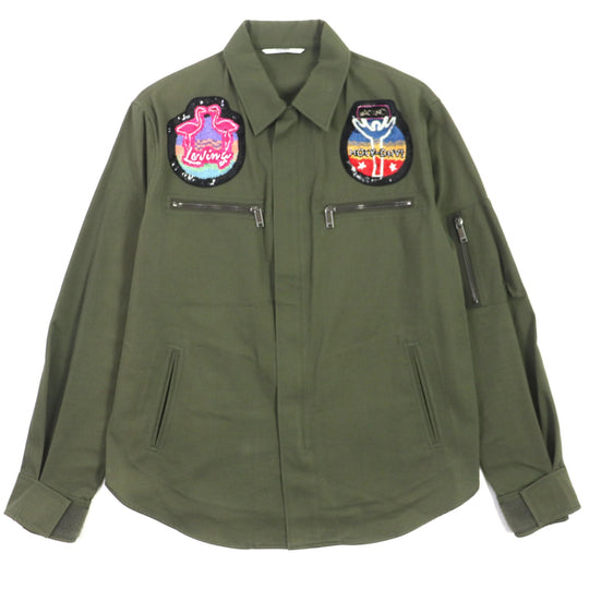 VALENTINO Military jacket QV3ABA101AX Outer: 100% cotton, Part: 100% polyester, Part: 100% cotton khaki mens 50 Used Authentic