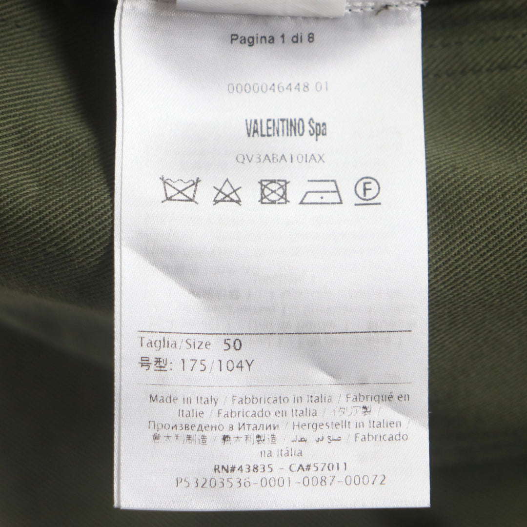 VALENTINO Military jacket QV3ABA101AX Outer: 100% cotton, Part: 100% polyester, Part: 100% cotton khaki mens 50 Used Authentic