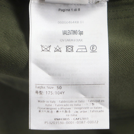 VALENTINO Military jacket QV3ABA101AX Outer: 100% cotton, Part: 100% polyester, Part: 100% cotton khaki mens 50 Used Authentic