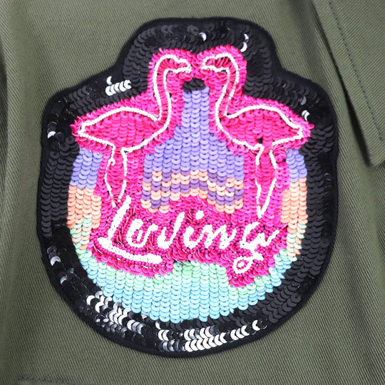 VALENTINO Military jacket QV3ABA101AX Outer: 100% cotton, Part: 100% polyester, Part: 100% cotton khaki mens 50 Used Authentic