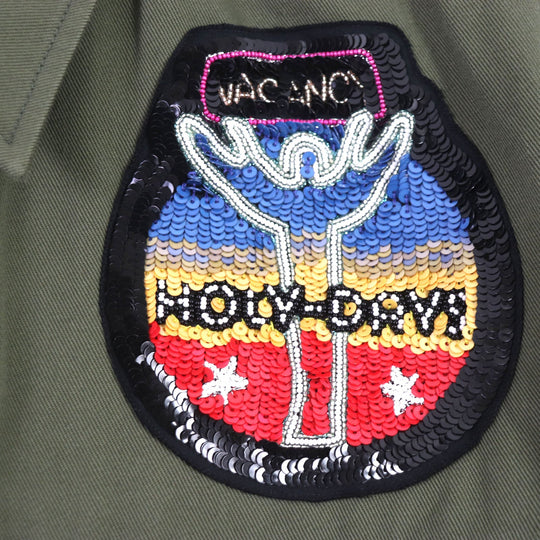 VALENTINO Military jacket QV3ABA101AX Outer: 100% cotton, Part: 100% polyester, Part: 100% cotton khaki mens 50 Used Authentic