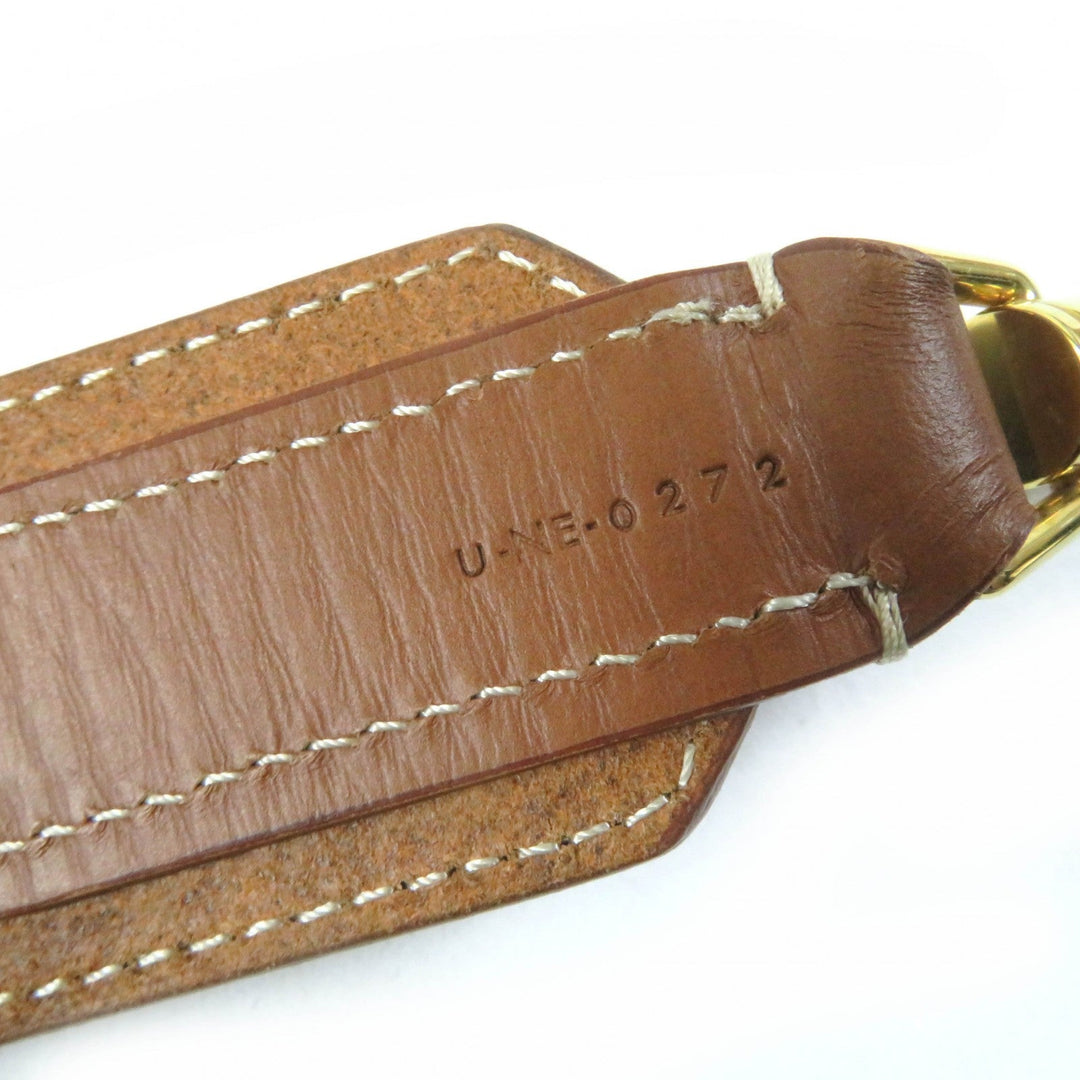 CELINE Shoulder strap 49S093AFT Main: Leather Tan Embroidered Calfskin Women Used Authentic