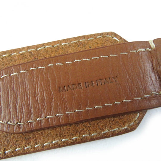CELINE Shoulder strap 49S093AFT Main: Leather Tan Embroidered Calfskin Women Used Authentic