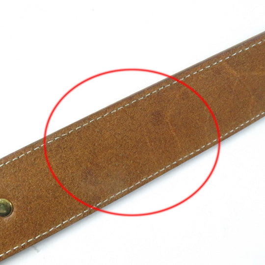 CELINE Shoulder strap 49S093AFT Main: Leather Tan Embroidered Calfskin Women Used Authentic