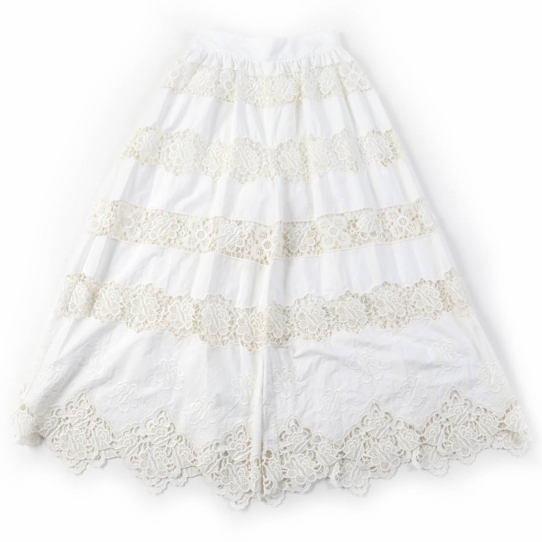 DOLCE&GABBANA Wide pants Main: 90% cotton, Main: 10% polyester, Lining: 100% cotton white Women 40 Used Authentic