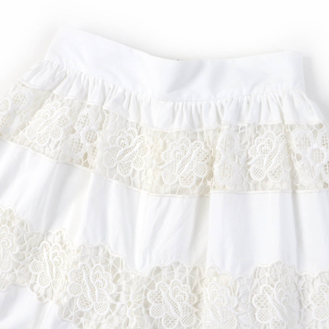 DOLCE&GABBANA Wide pants Main: 90% cotton, Main: 10% polyester, Lining: 100% cotton white Women 40 Used Authentic