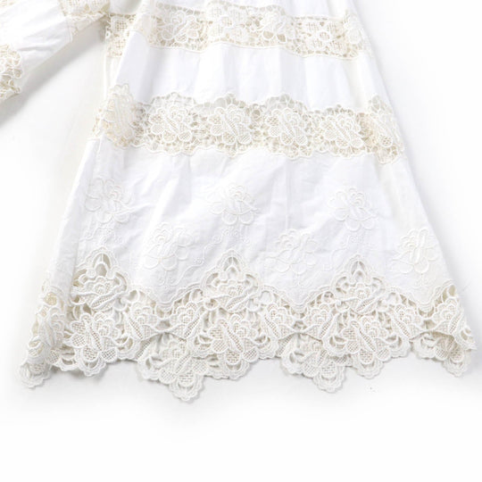 DOLCE&GABBANA Wide pants Main: 90% cotton, Main: 10% polyester, Lining: 100% cotton white Women 40 Used Authentic