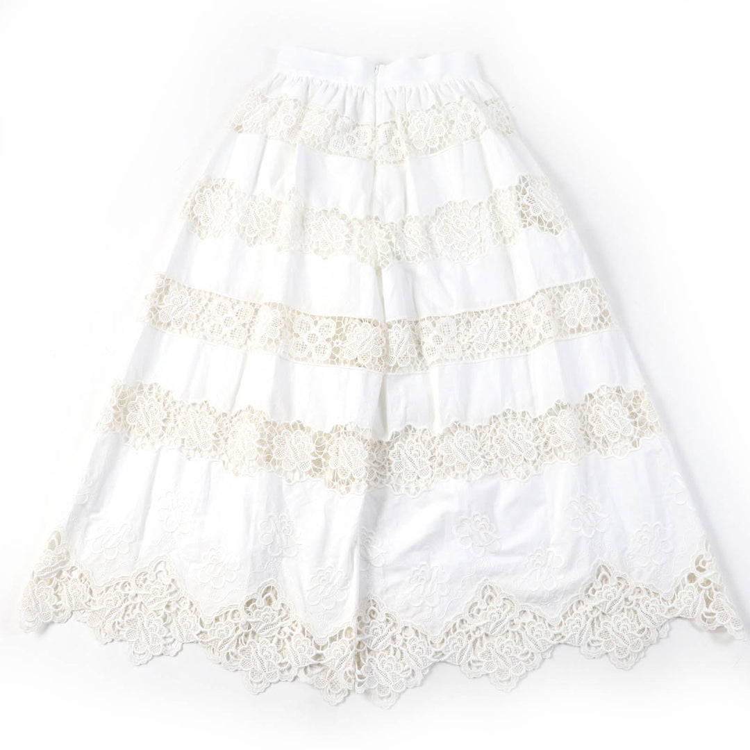 DOLCE&GABBANA Wide pants Main: 90% cotton, Main: 10% polyester, Lining: 100% cotton white Women 40 Used Authentic