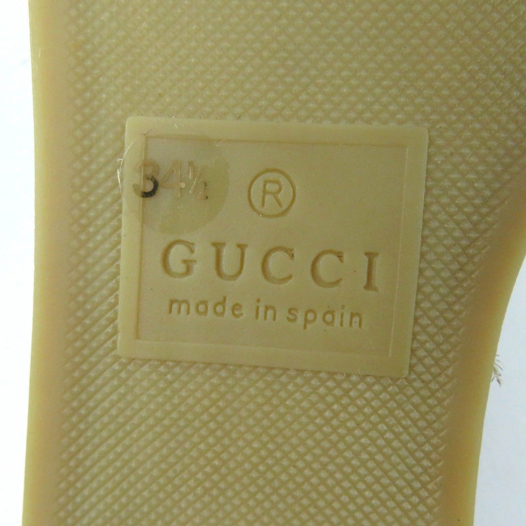 GUCCI Sandals 573028 Main: Leather black Women 34 1/2 Used Authentic