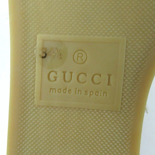 GUCCI Sandals 573028 Main: Leather black Women 34 1/2 Used Authentic