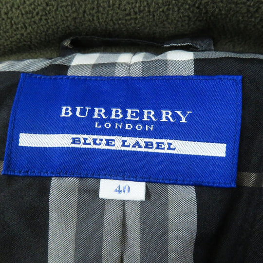 BURBERRY BLUE LABEL Down jacket FCF14-532-72 Outer: 100% nylon, Filling: 80% down, Filling: 20% feather, Lining: nylon, Lining: polyester khaki Women 40 Used Authentic