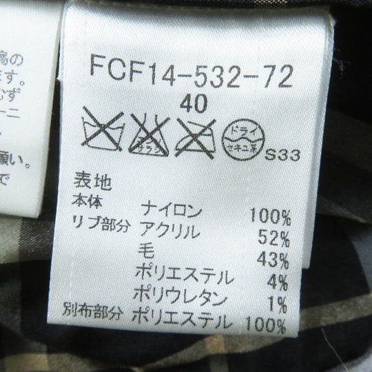 BURBERRY BLUE LABEL Down jacket FCF14-532-72 Outer: 100% nylon, Filling: 80% down, Filling: 20% feather, Lining: nylon, Lining: polyester khaki Women 40 Used Authentic