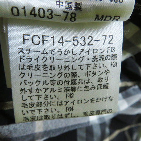 BURBERRY BLUE LABEL Down jacket FCF14-532-72 Outer: 100% nylon, Filling: 80% down, Filling: 20% feather, Lining: nylon, Lining: polyester khaki Women 40 Used Authentic