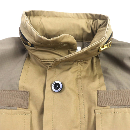 Sacai Jacket 20-02215M Main: 100% polyester, Part: 100% cotton beige M65 Remake Military Jacket mens 1 Used Authentic