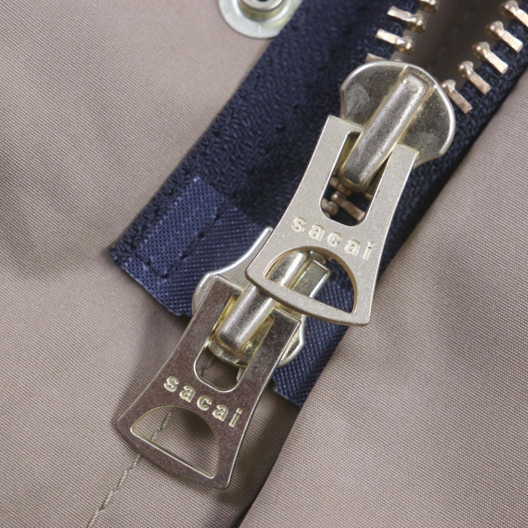 Sacai Jacket 20-02215M Main: 100% polyester, Part: 100% cotton beige M65 Remake Military Jacket mens 1 Used Authentic