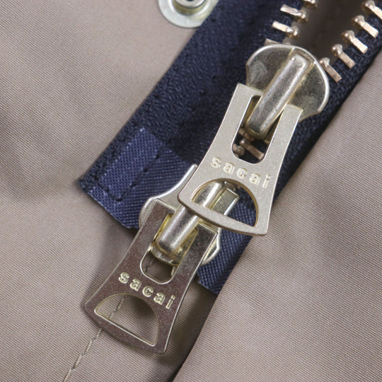 Sacai Jacket 20-02215M Main: 100% polyester, Part: 100% cotton beige M65 Remake Military Jacket mens 1 Used Authentic