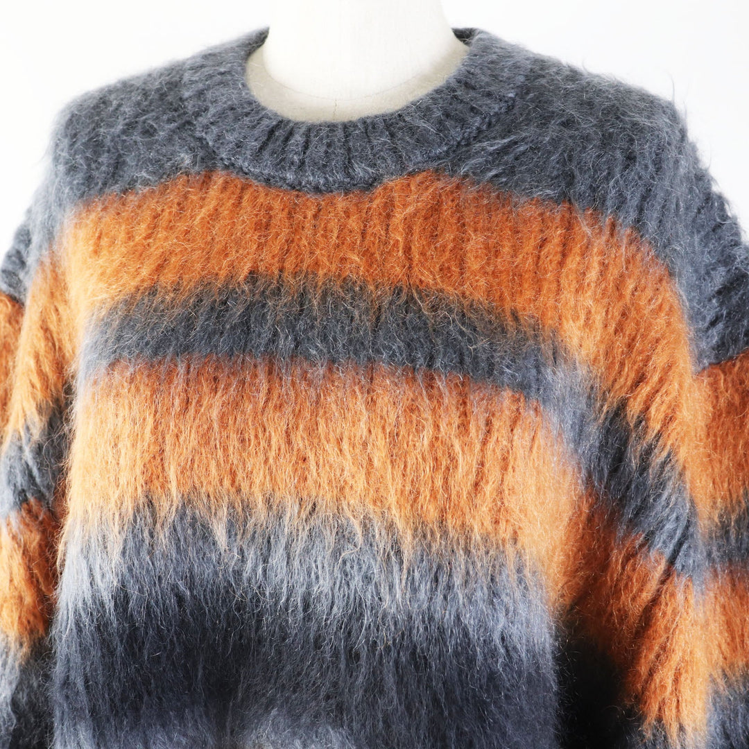 BURBERRY knit 8037217 Main: 67% mohair, Main: 33% silk Gray orange Women M Used Authentic